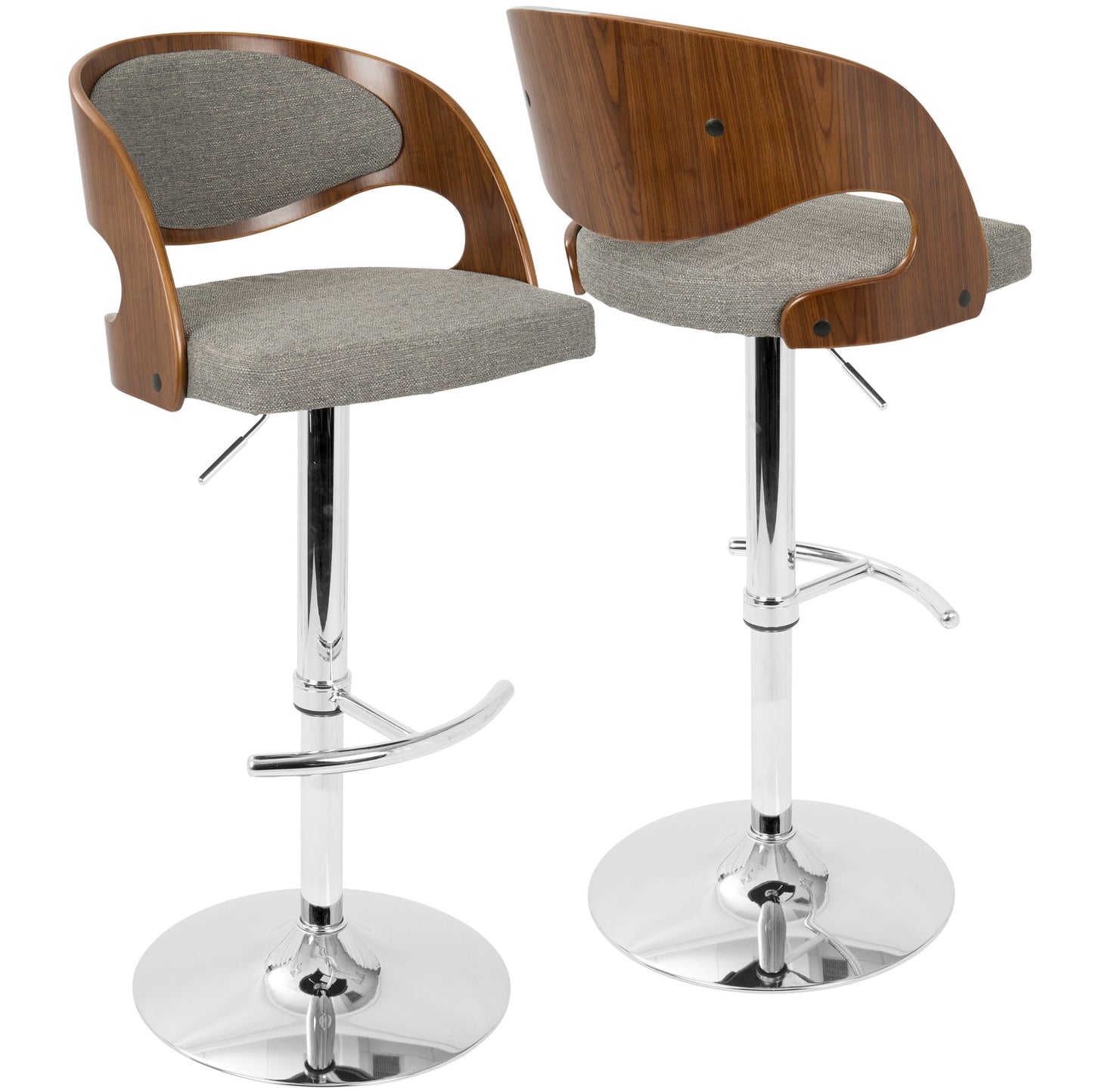 Pino - Mid Century Modern Adjustable Barstool With Swivel Lumi Source