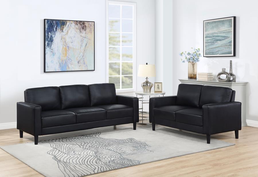 Ruth - Upholstered Track Arm Sofa Set Coaster Fine Furniture