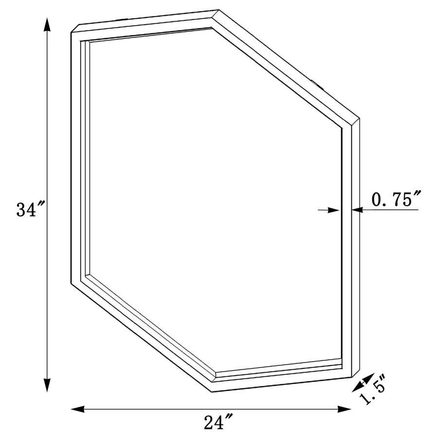 Bledel - Hexagonal Wall Mirror - Gold