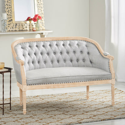 French Country Chesterfield Style Tufted Loveseat Noble House