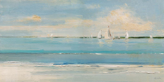 Windy Regatta By Sally Swatland (Framed) - Blue Classy Art