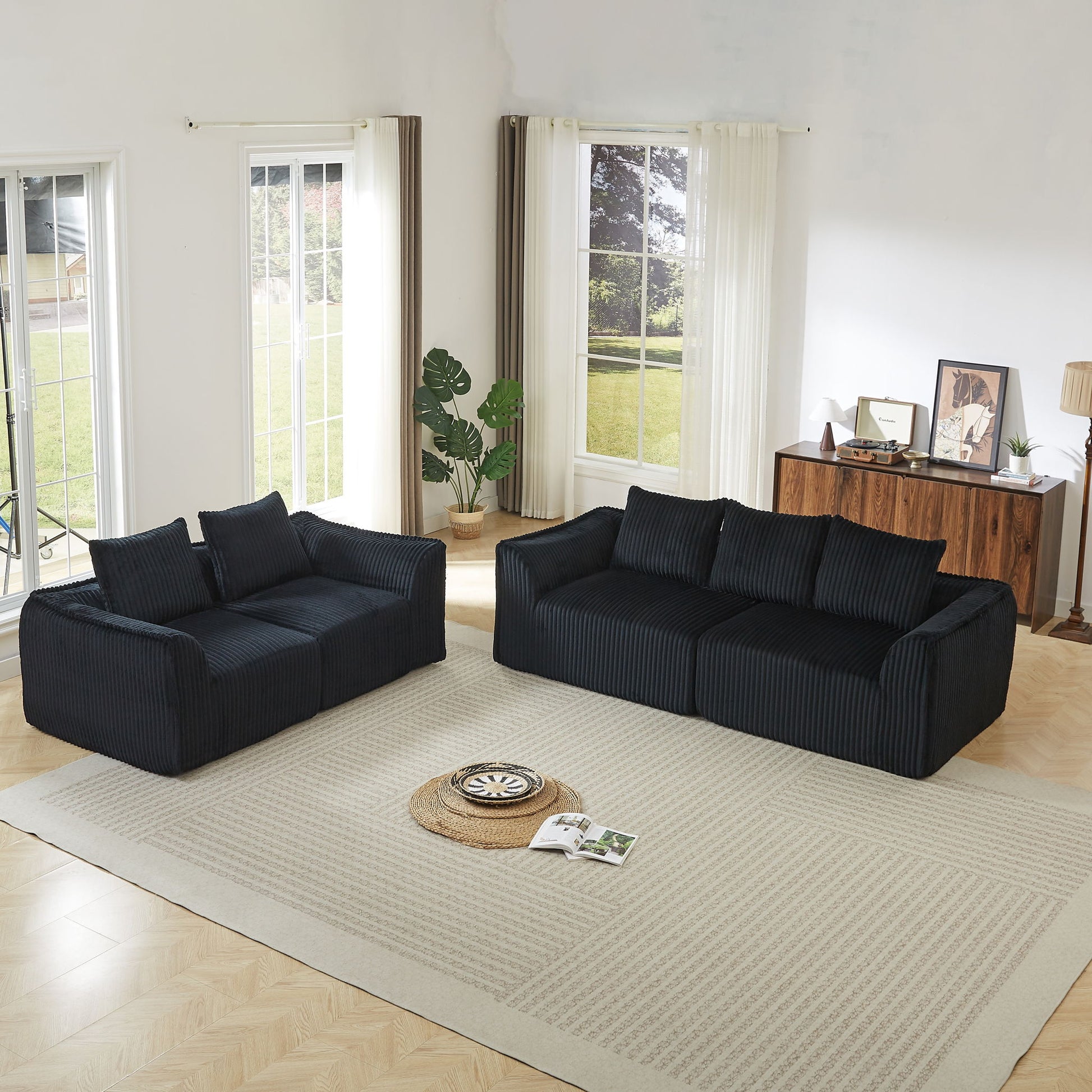 Minimalist Set With Curved Lines & Gently Sloped Backrest Home Essentials