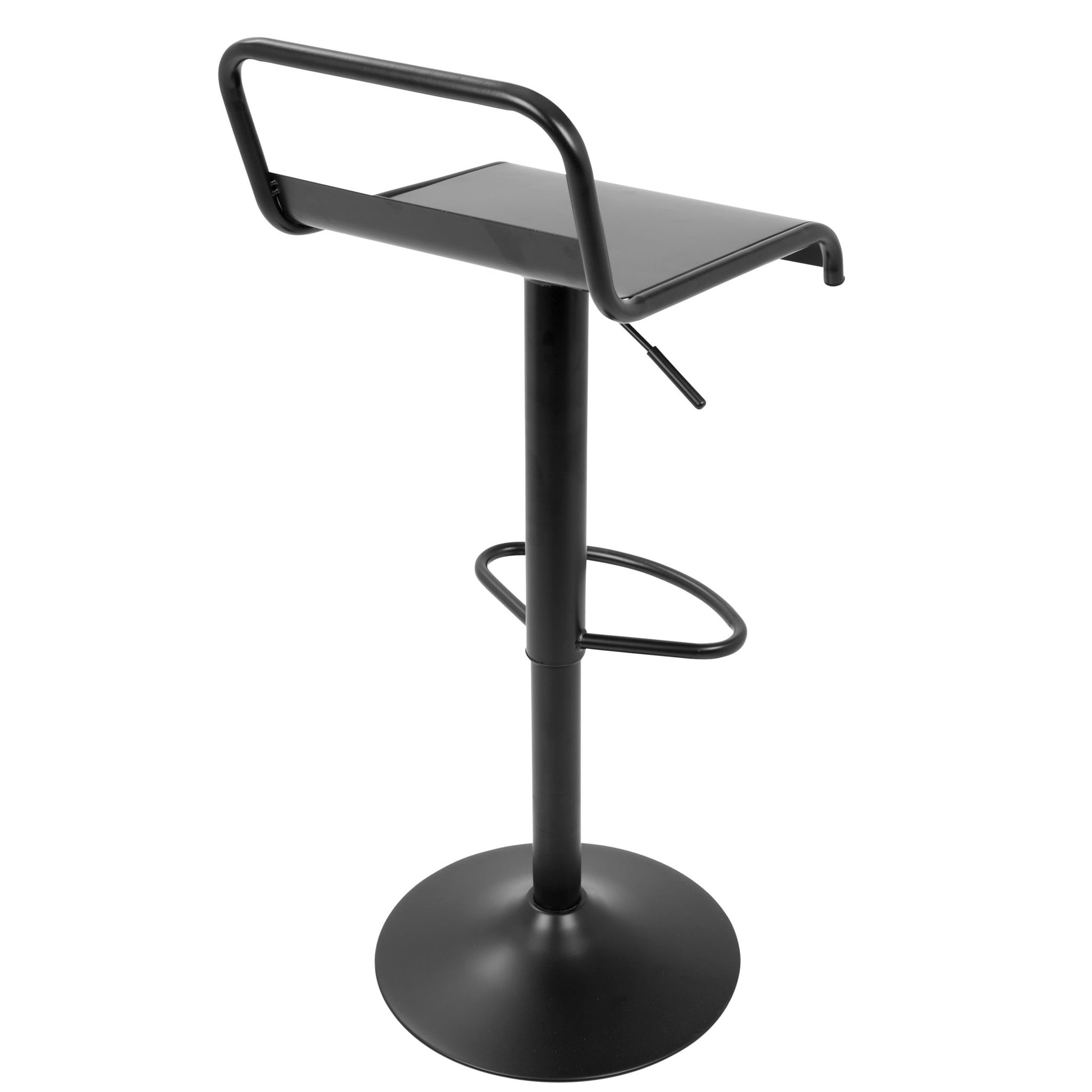 Emery - Industrial Adjustable Barstool With Swivel (Set of 2) - Black Lumi Source