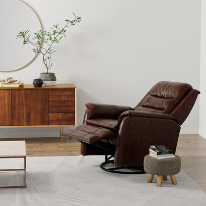 Swivel Recliner With Manual Adjustable Footrest Home Essentials