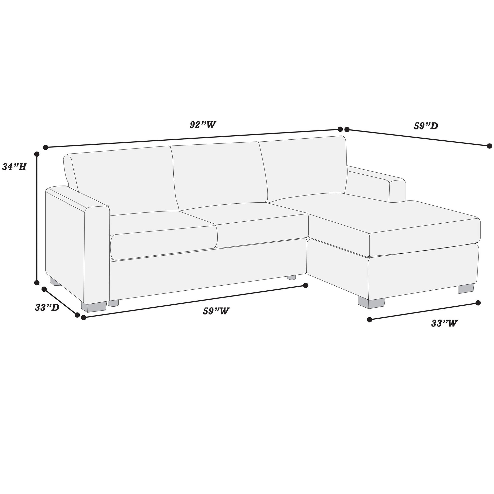 Modern L-Shaped Sectional Sofa Home Essentials