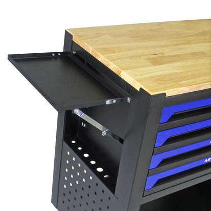 4 Drawers Multifunctional Tool Cart With Wheels And Wooden Top Daily Nest