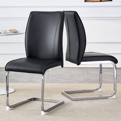 Luxury Simple Arch High Resilience Dining Chair With Arched Leg Home Essentials