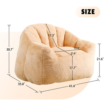 Beanbag Chair, Beanbag Sofa Chair With Armrests Stuffed High Density Foam Home Essentials