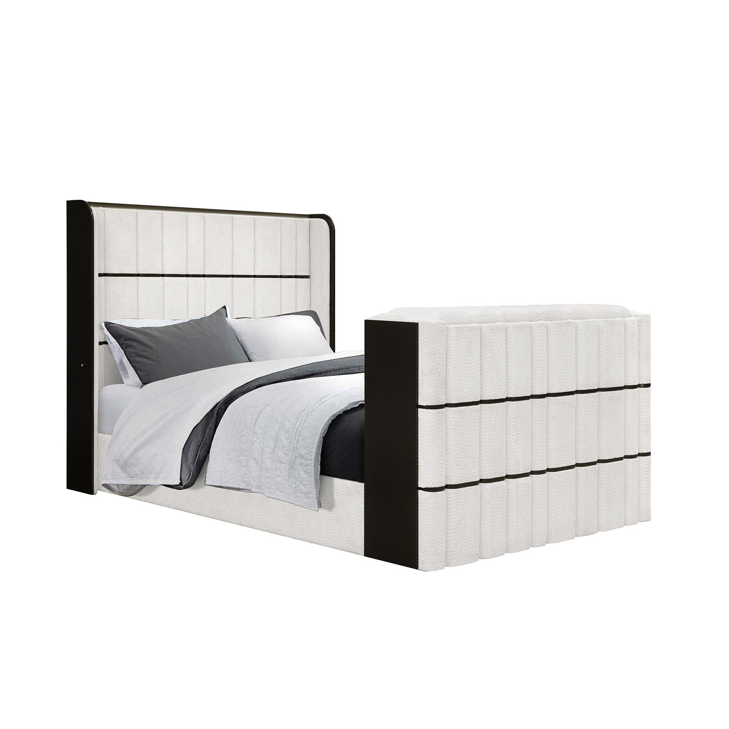 Isaiah - Bed With TV Lift-LED Speakers And Fireplace Global Furniture USA