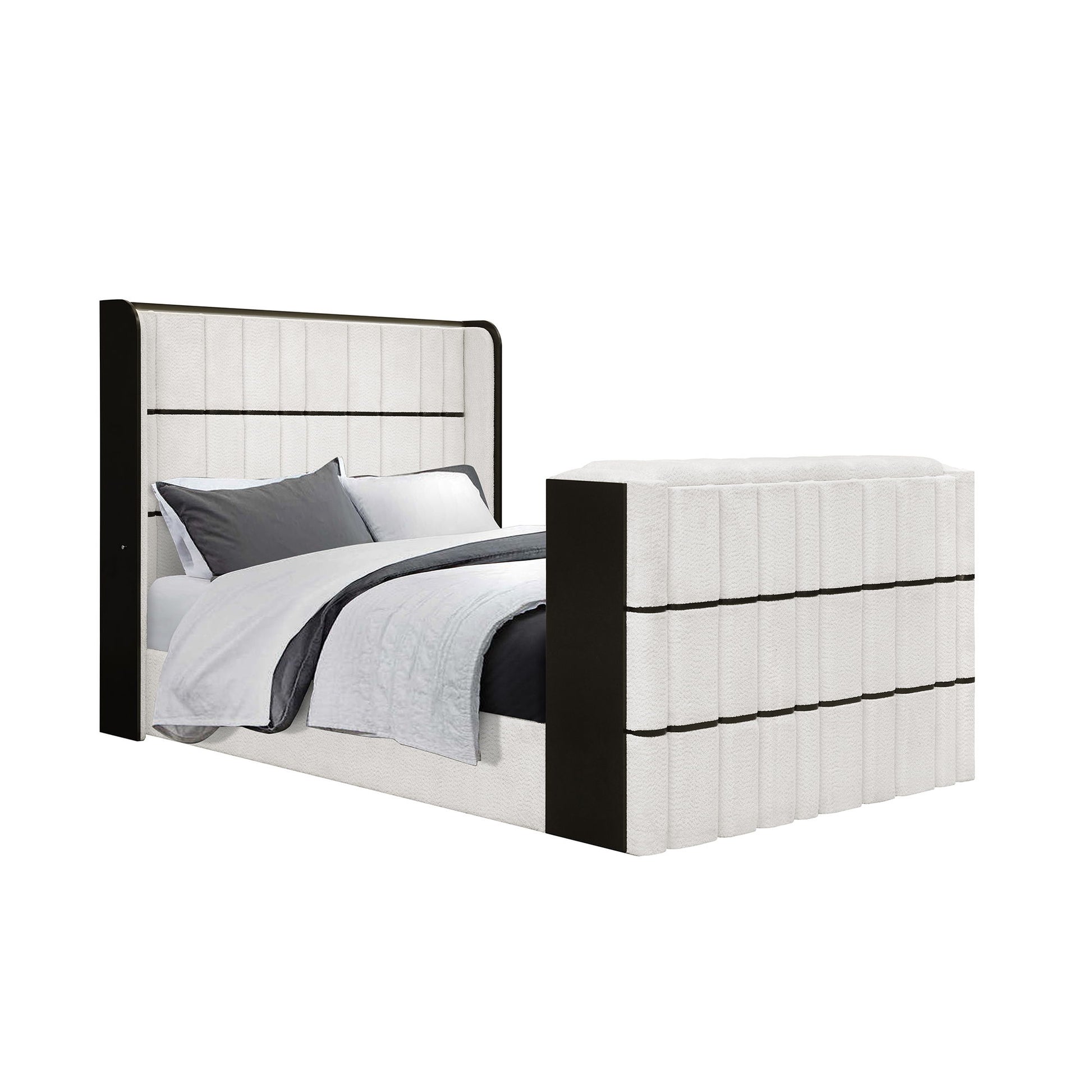 Isaiah - Bed With TV Lift-LED Speakers And Fireplace Global Furniture USA