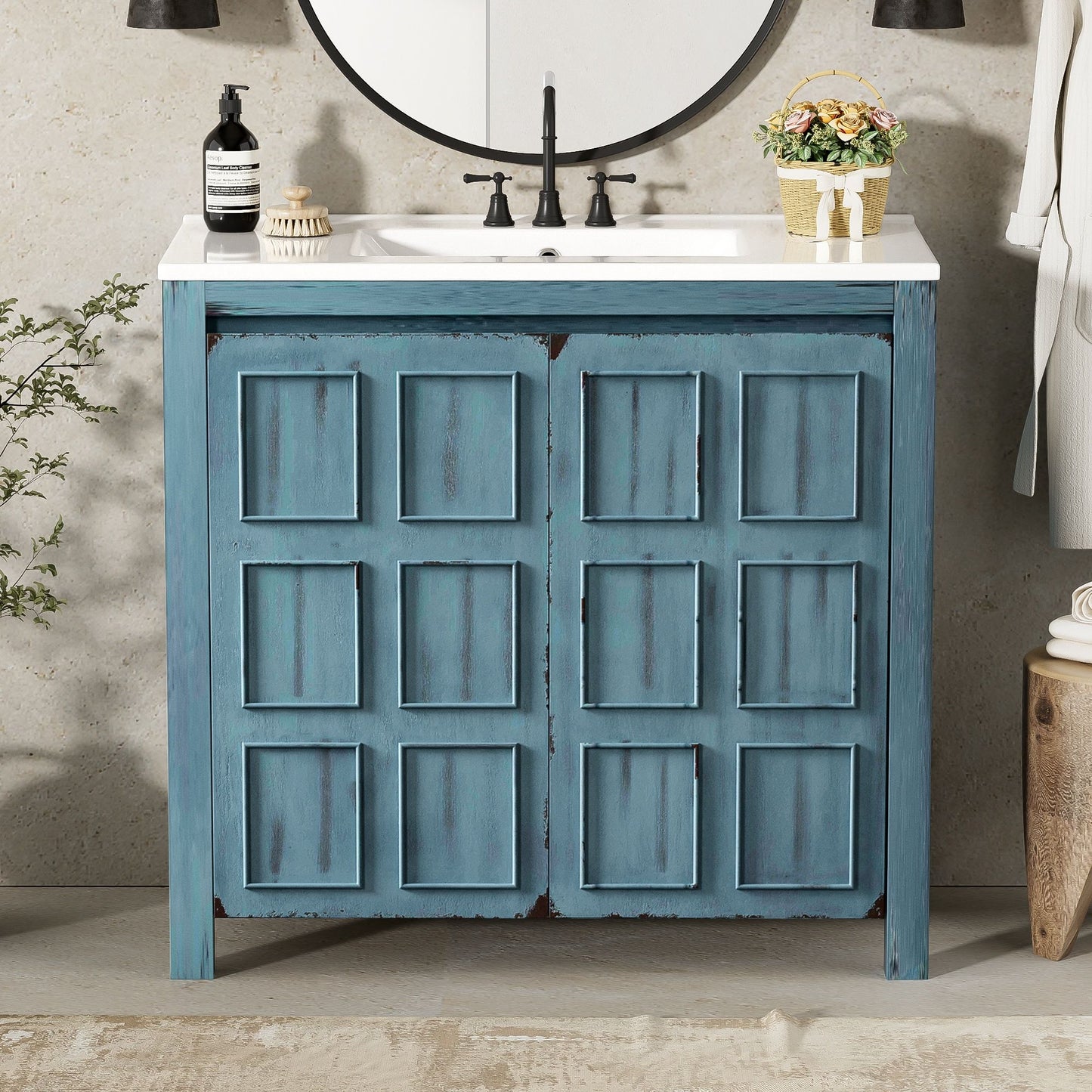 Bathroom Vanity Organizer With Sink, Combo Cabinet Set, Bathroom Storage Cabinet Hearth and Haven