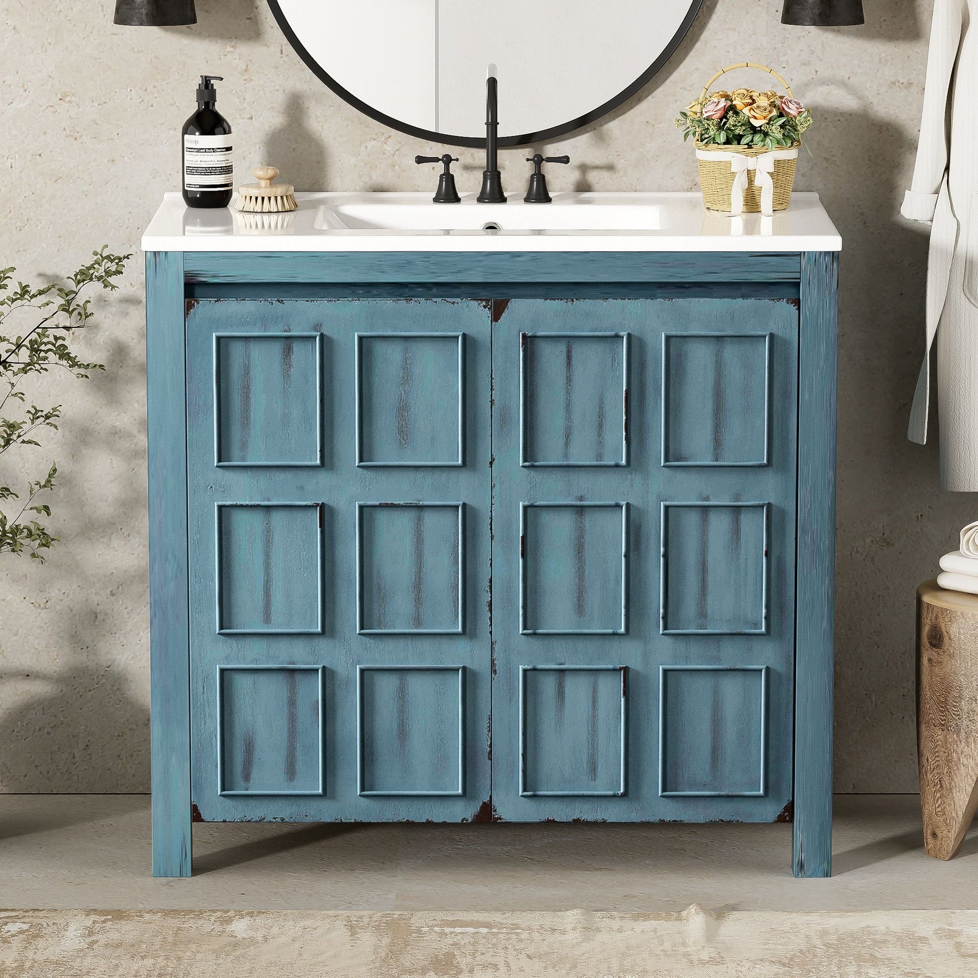 Bathroom Vanity Organizer With Sink, Combo Cabinet Set, Bathroom Storage Cabinet Hearth and Haven