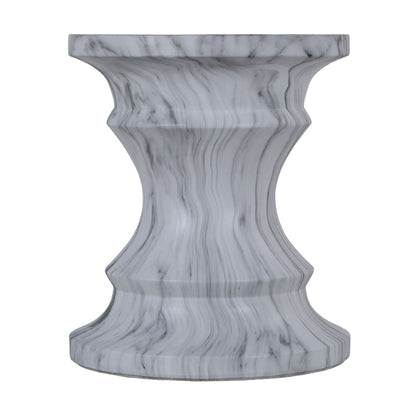 Geometric Round Outdoor End Table - Marble Home Essentials
