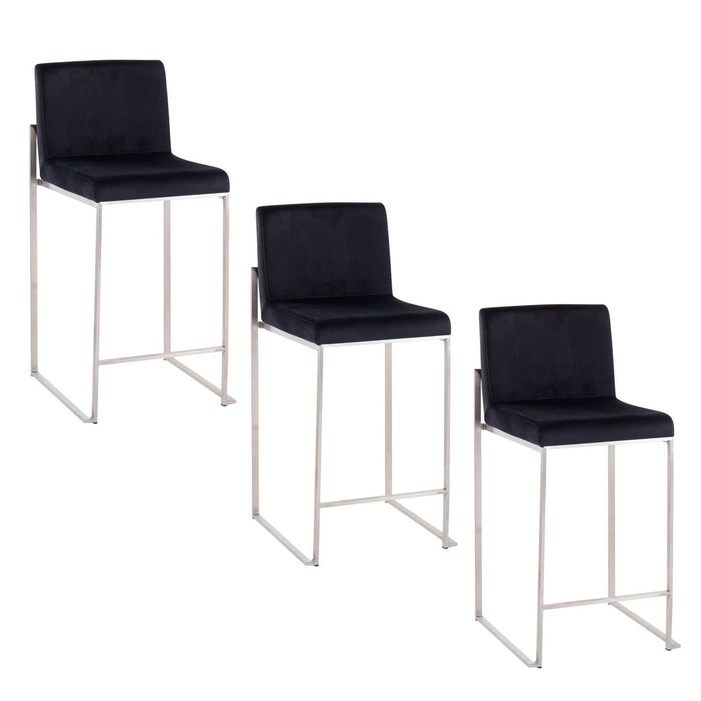 Fuji - Contemporary High Back Counter Stool, Functional Design Lumi Source