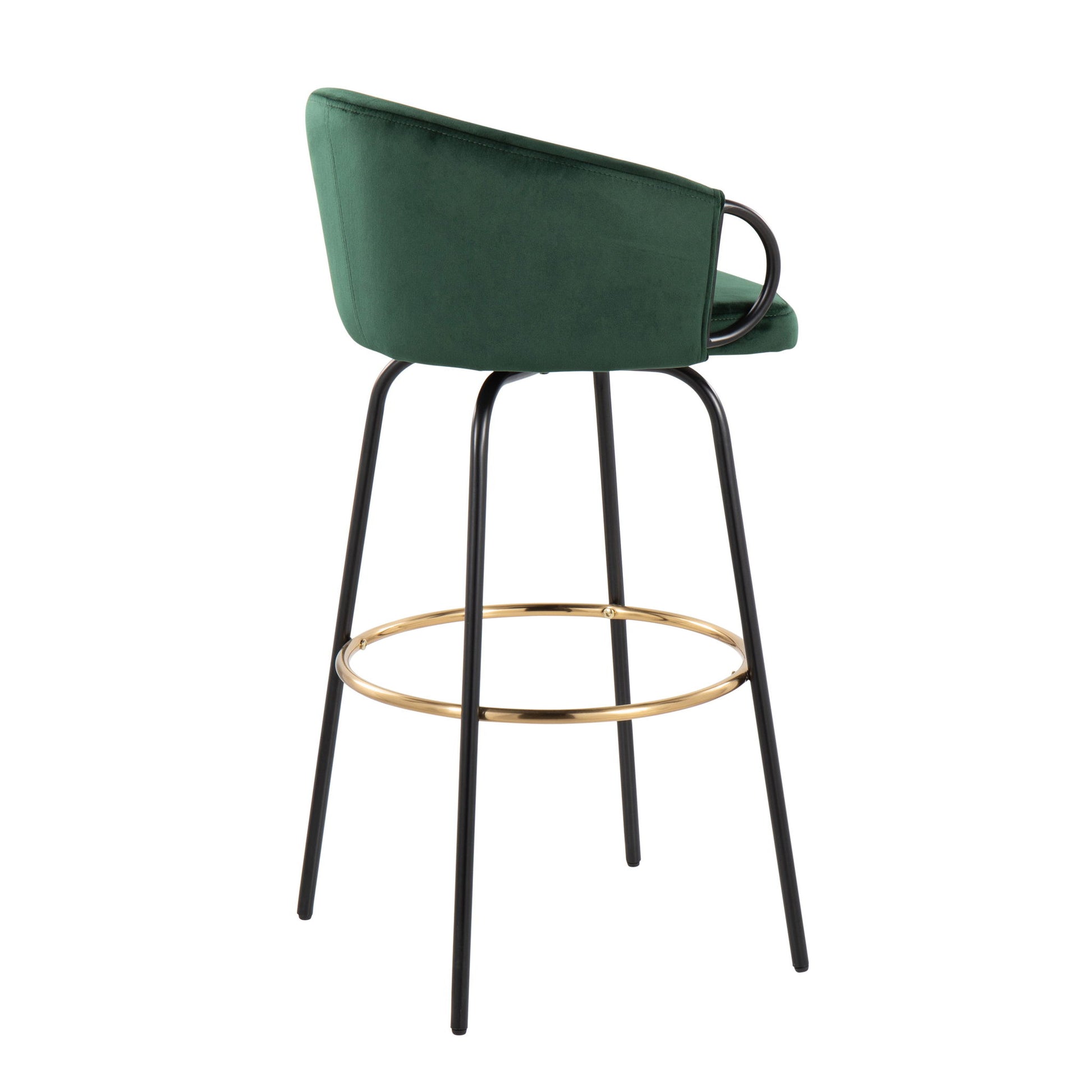 Claire - Contemporary / Glam Barstool With Footrest (Set of 2) Lumi Source
