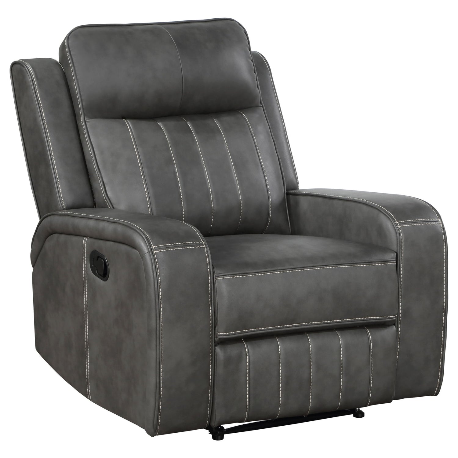 Forrest - Recliner Chair With Tufted Upholstery - Gray Furniture Max