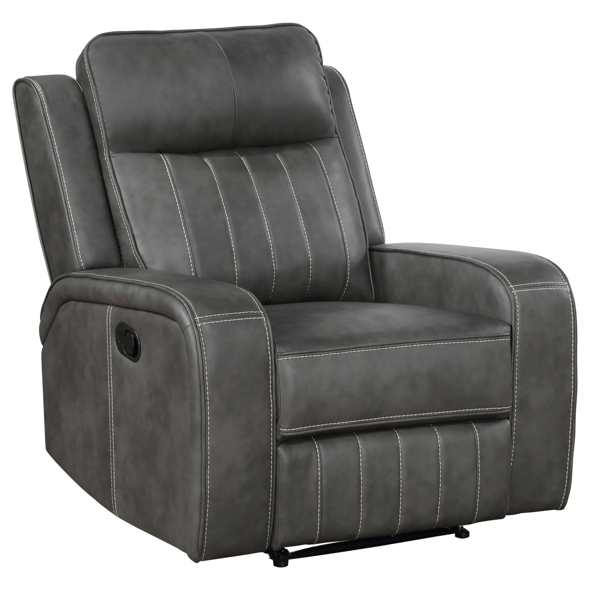 Forrest - Recliner Chair With Tufted Upholstery - Gray Furniture Max