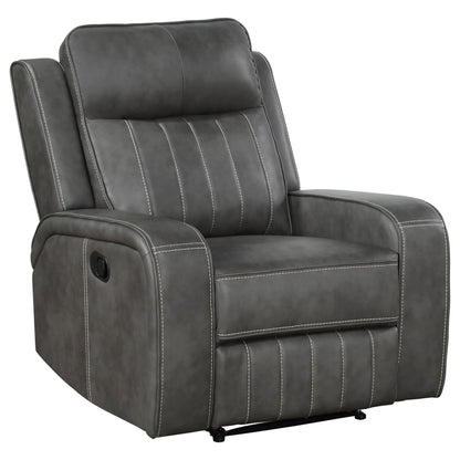 Forrest - Recliner Chair With Tufted Upholstery - Gray Furniture Max