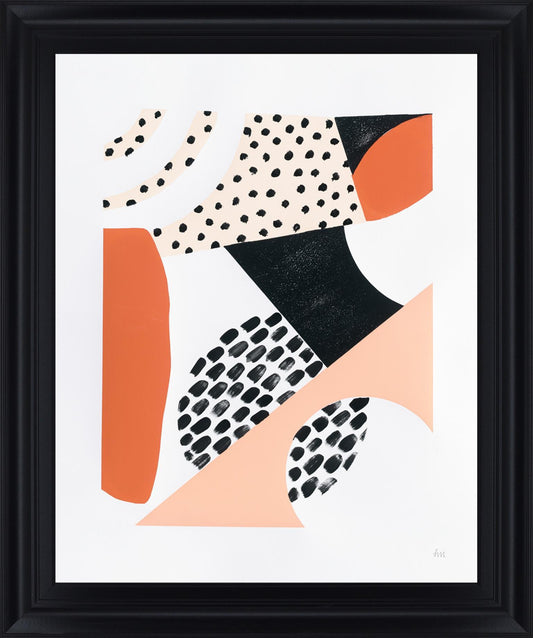 Terracotta Motion - 28" x 34" Framed Wall Art Classy Art