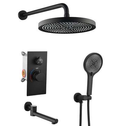 10" Shower System Set With Control Valve And Overhead Shower Daily Nest