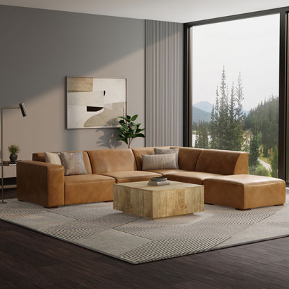 Rex - Handcrafted Sectional Sofa And Ottoman Simpli-Home