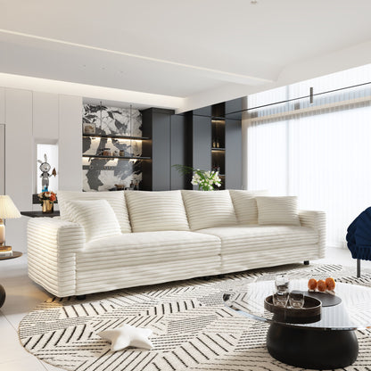 4 Seat Sofa, Modern Comfy Upholstered Sofa Cloud Couch, Deep Seat Couches With Soft Pillows Home Essentials