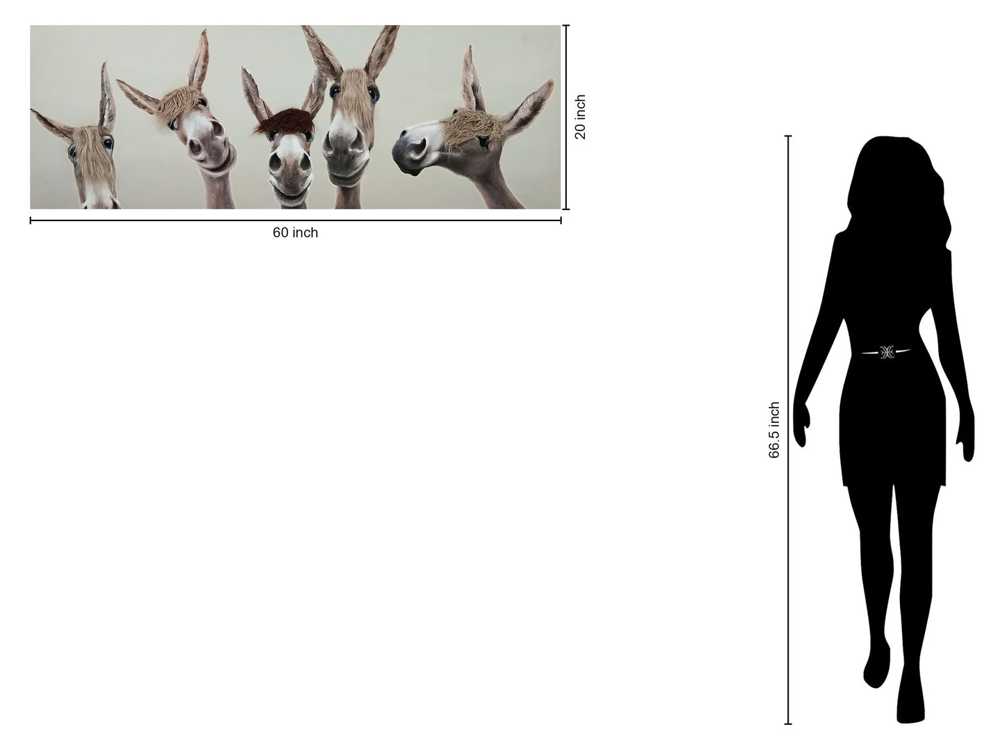 Whimsical Brows - 20" x 60" Framed Wall Art