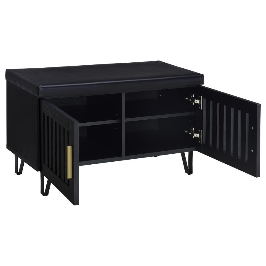 Brixton - 2-Door Padded Entryway Shoe Storage Bench Coaster Fine Furniture