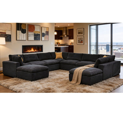 Custom Configuration Modular Sectional With Toss Pillows Home Essentials