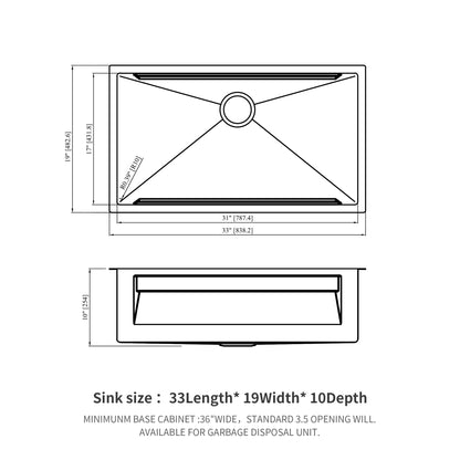 Undermount Kitchen Sink, Single Bowl With Ledge Workstation, 16 Gauge Stainless Steel - Brushed Nickel Daily Nest