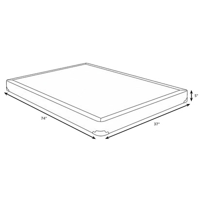 Maynard - Twin Low Profile Box Spring Foundation With Memory Foam Support And Breathable Design - Gray Furniture Max