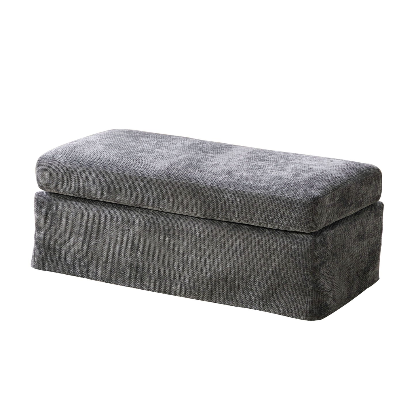 Wide Modern Upholstered Ottoman Foot Stool Home Essentials