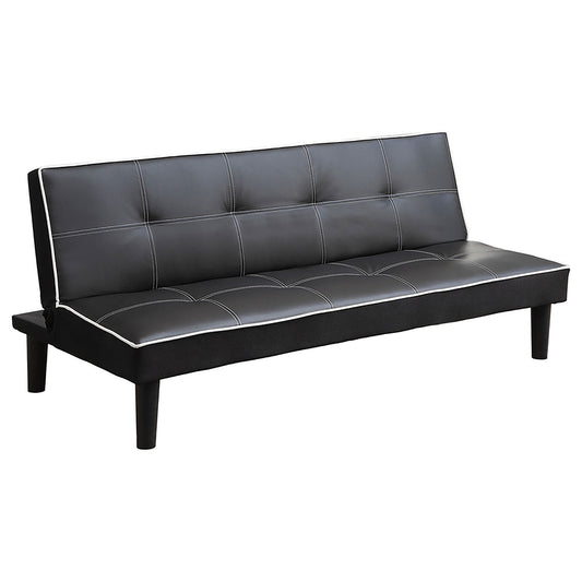Cranston - Armless Sofa Bed With Contrast Piping - Black Furniture Max