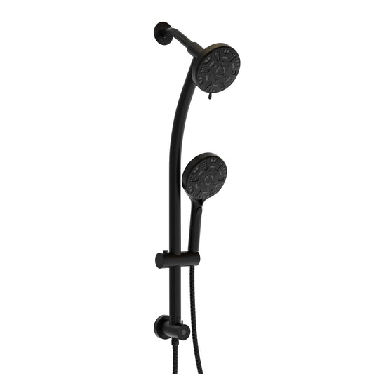 Multi Function Dual Shower Head System With 4.7" Rain Showerhead, 8 Function Hand Shower, Adjustable Slide Bar Daily Nest