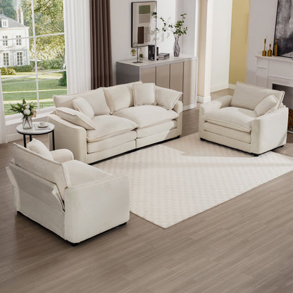 Elegant Oversized Sectional Sofa Set With Deep Seats And Flexible Layout Home Essentials