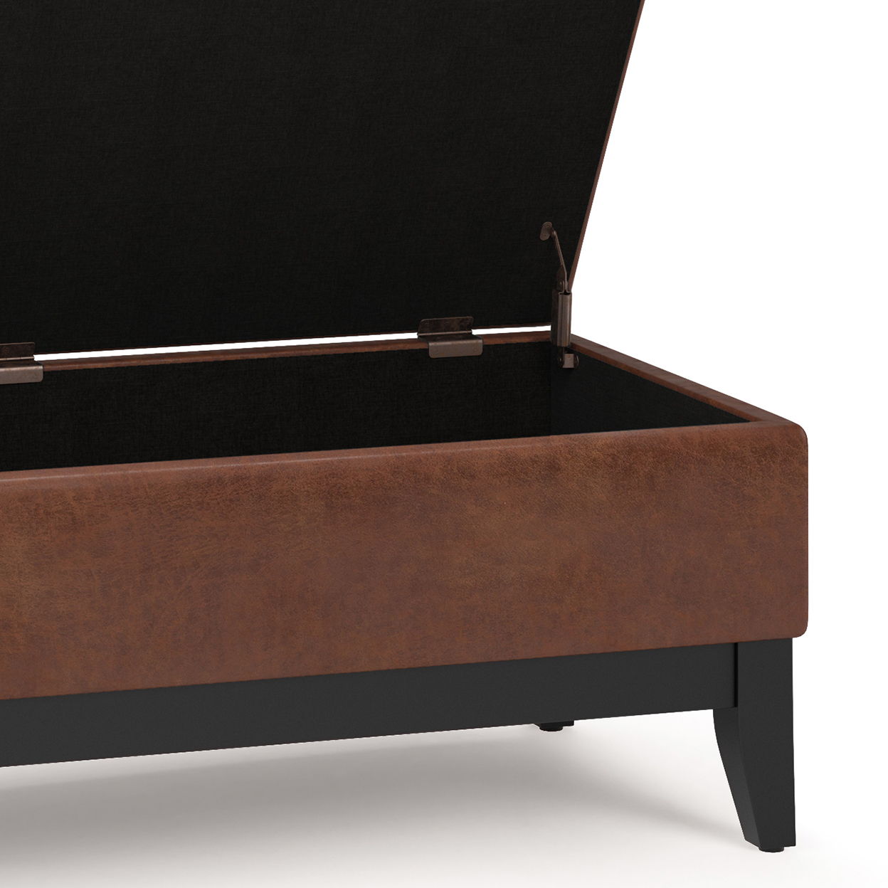 Oregon - Contemporary Storage Ottoman Bench With Tray Simpli-Home
