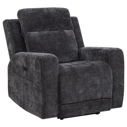 Kennett - Chenille Upholstered Power Recliner Chair Coaster Fine Furniture
