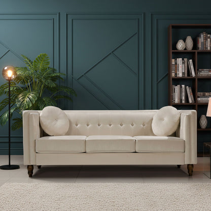 Chesterfield Sofa With Square Arms For Living Room US Pride