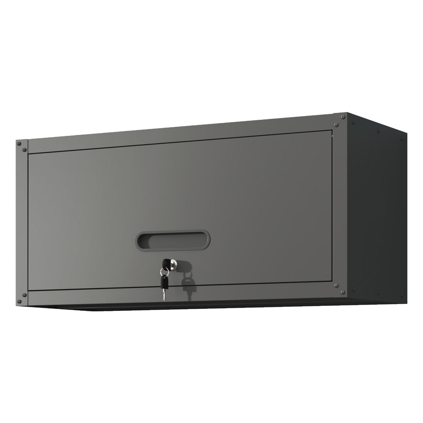 Heavy Duty, Metal Wall Mounted Tool Storage Cabinet Steel Metal Garage Storage Cabinet - Black / Gray Daily Nest