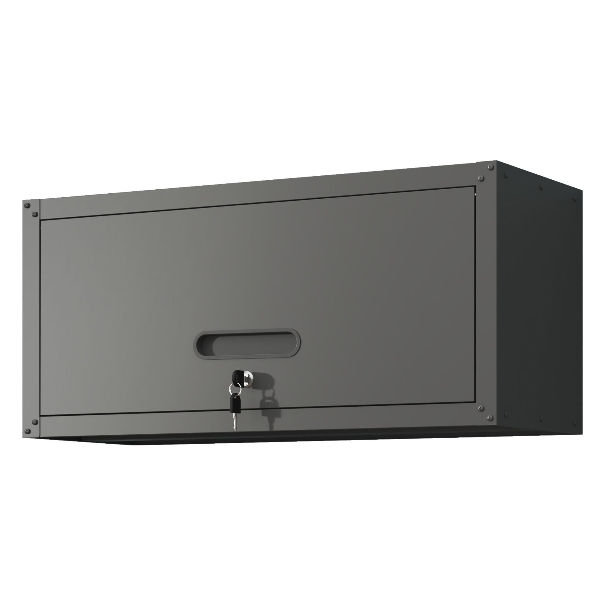 Heavy Duty, Metal Wall Mounted Tool Storage Cabinet Steel Metal Garage Storage Cabinet - Black / Gray Daily Nest