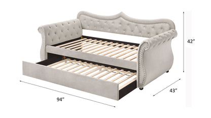 Adkins - Twin Daybed With Trundle - Beige Acme