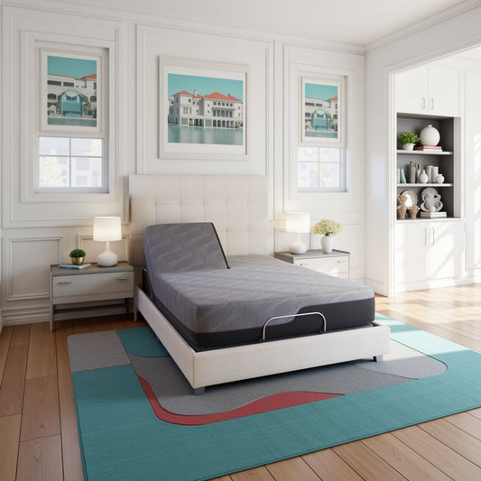Renew - 11" King Size Flex Head Cooling Gelcare Memory Foam Mattress - Gray Remedy Sleep
