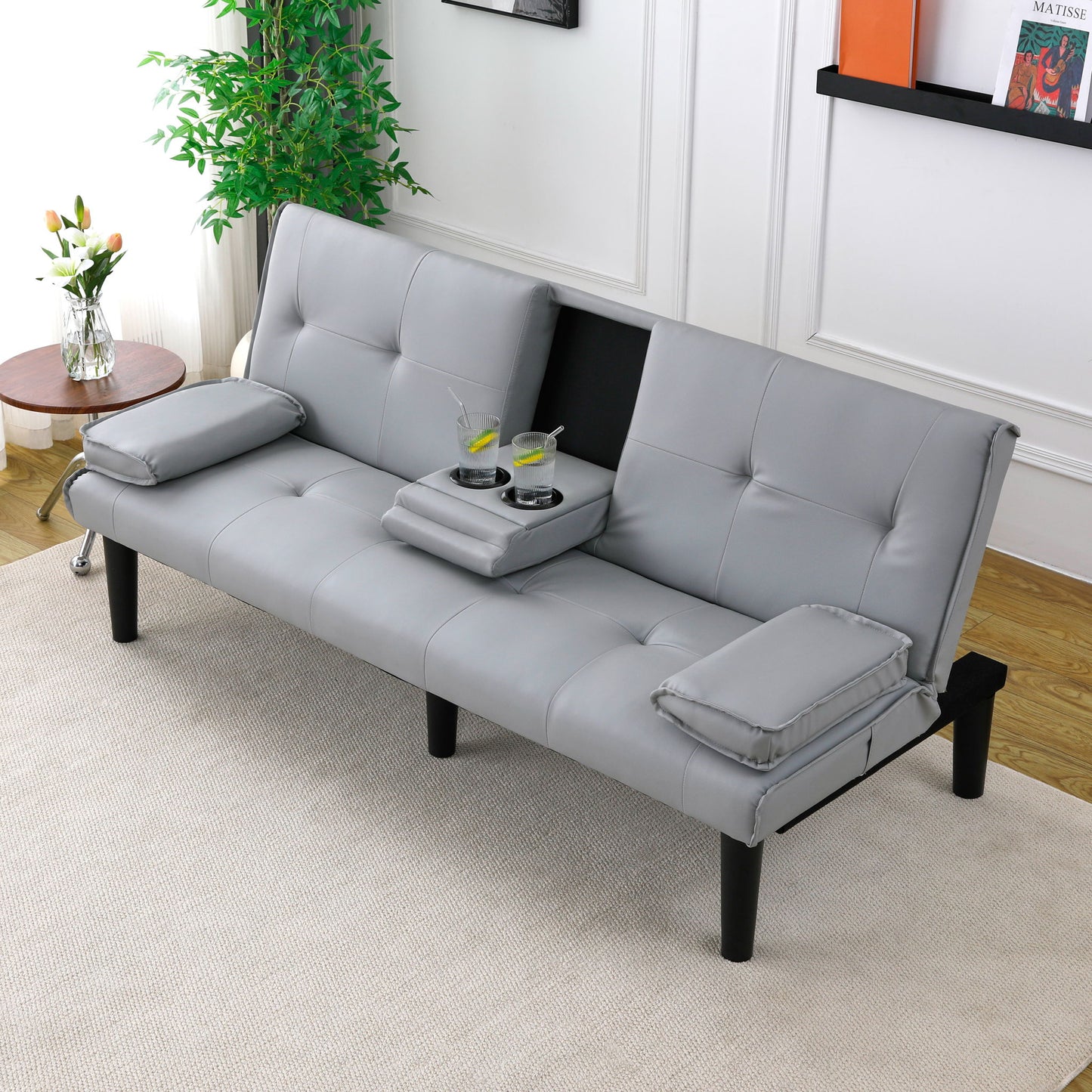 Sofa Bed With Foldable Design And Cup Holder Home Essentials