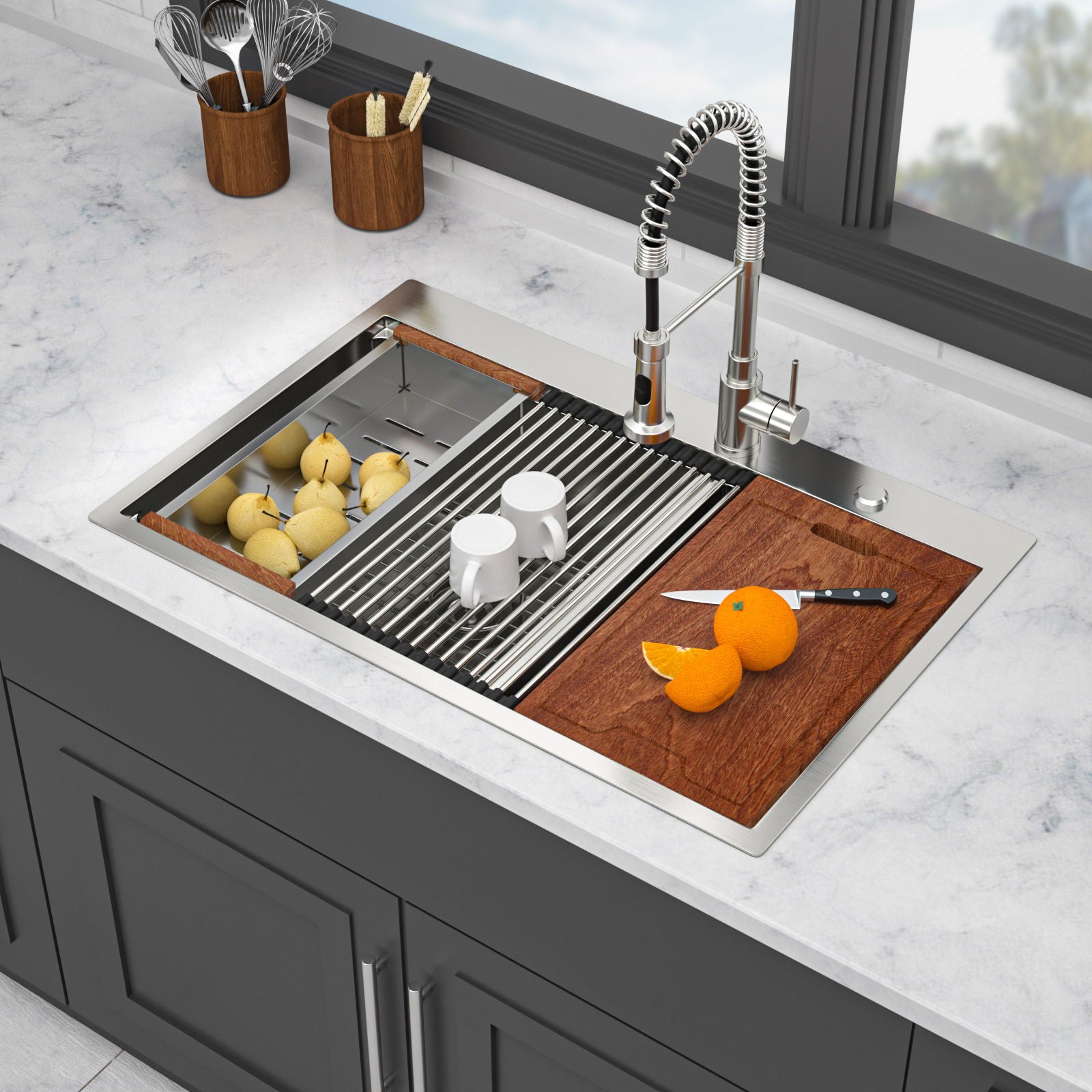 Topmount Drop In Kitchen Sink With Double Bowl Design Daily Nest