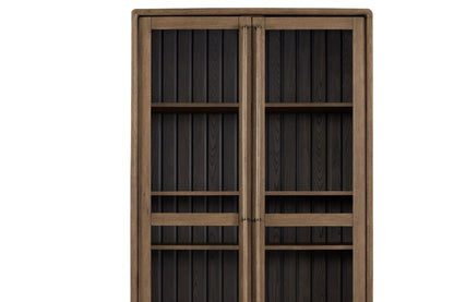 Display Cabinet - Latte / Peppercorn Bernards Furniture