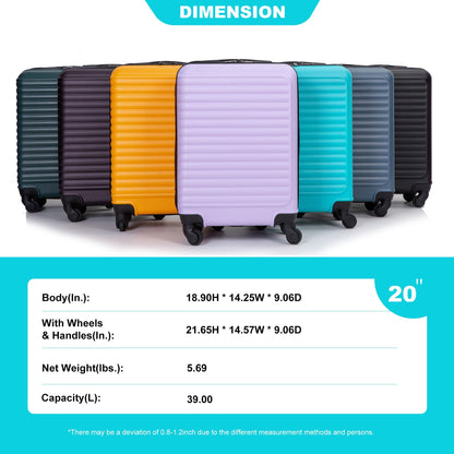3 Piece Luggage Sets Lightweight Suitcase With Two Hooks, Spinner Wheels, Tsa Lock Daily Nest