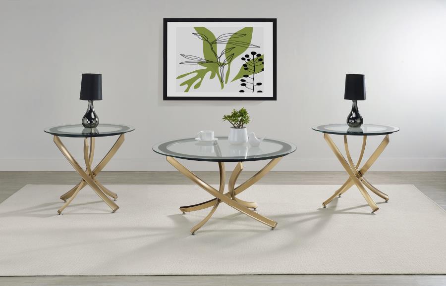 Brooke - Round Coffee Table Set Coaster Fine Furniture