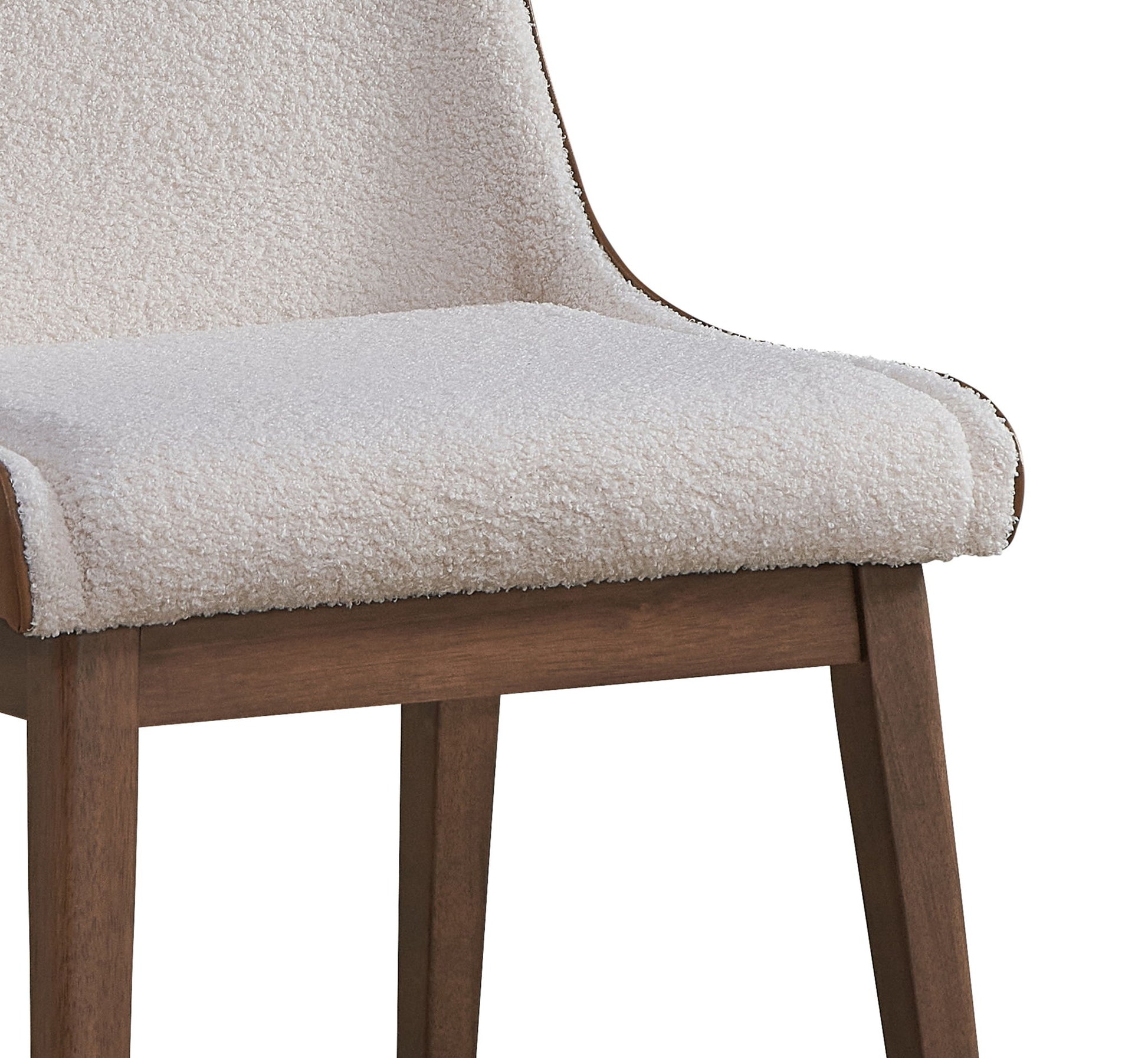 Ginny - Boucle Velvet Side Chair (Set of 2) - Walnut Acme
