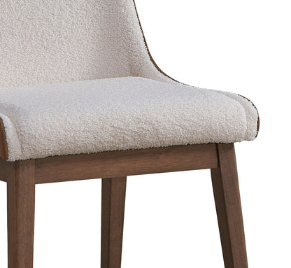 Ginny - Boucle Velvet Side Chair (Set of 2) - Walnut Acme