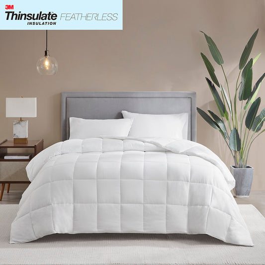 Warmer - King 300 Thread Count Down Alternative 3M Thinsulate Comforter - White Sleep Philosophy